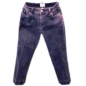 White House Black Market Embellished Cropped Jeans 4